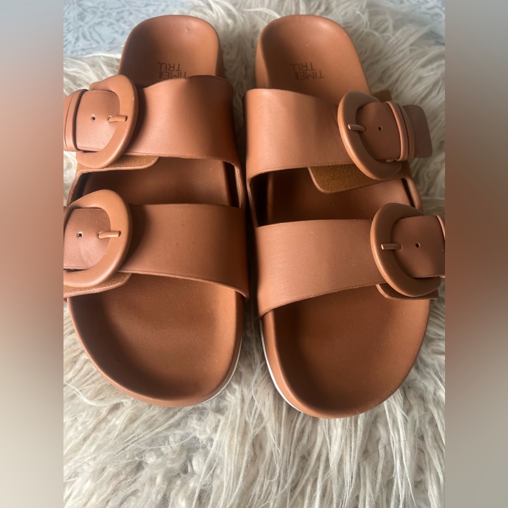 Time and Tru Women's Slide Sandals